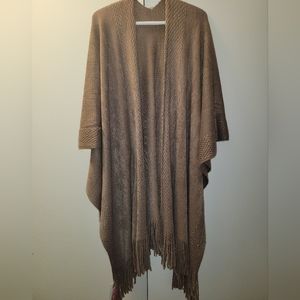 Gentle Fawn brown knit poncho